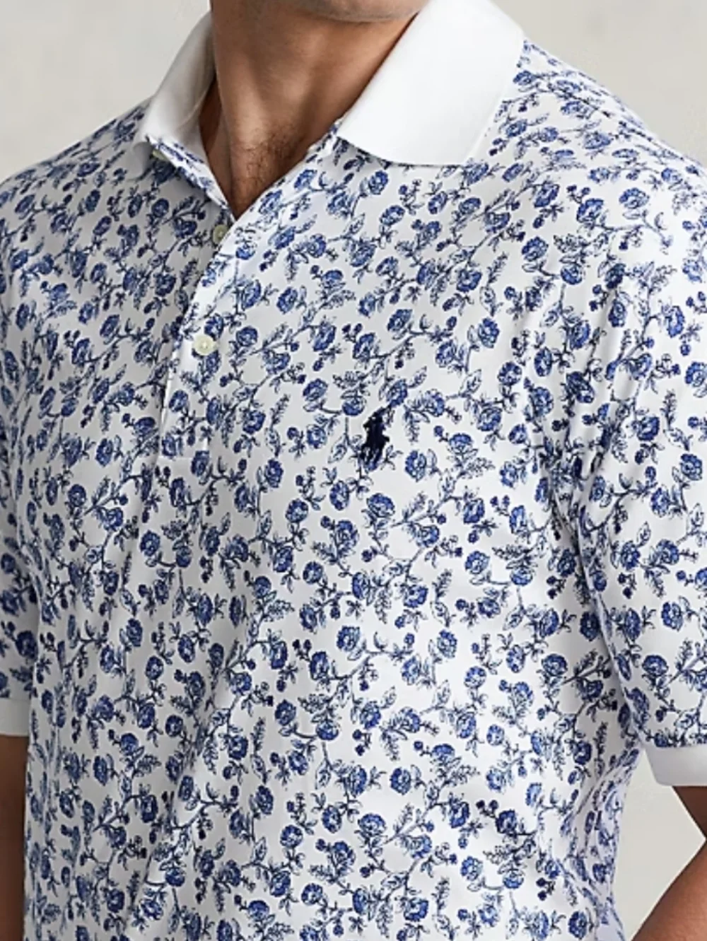 POLO RALPH LAUREN Floral-Print Soft Cotton Polo Shirt Sz 2 XLT